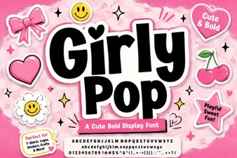 Girly Pop Fonts for Creative Web Design