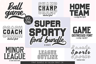 The Creative Super Sport Bundle Font Design Collection