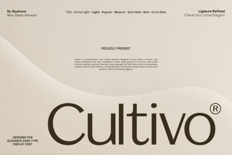 Cultivo Font: Download Free Creative Headline Typeface
