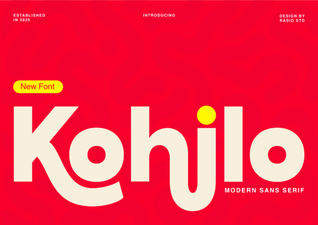 Kohilo Font: a Creative Typeface for Modern Design