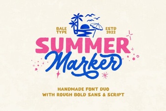Summer Marker Fonts for Creative Design Projects